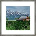 A Different View Of The T.a. Moulton Barn Framed Print