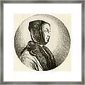 A Dutch Lady In Fur Tippet And Hood Framed Print