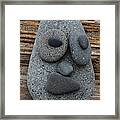 A Face Made Of Pebbles Framed Print