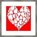 A Heart Full Of Love Romantic Pattern Framed Print