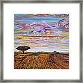 A Long-distance View Of The Arid Negev Landscape Framed Print