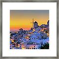 A Magical Santorini Sunset Framed Print