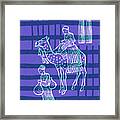 A Man Walking And A Man Riding A Camel Framed Print