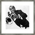 A Portrait Of Louis Armstrong Framed Print