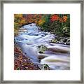 A River Runs Through Autumn Framed Print