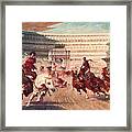 A Roman Chariot Race, The Circus Framed Print