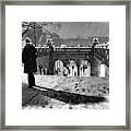 A Snowy Night In Central Park Framed Print