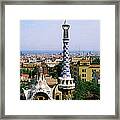 A View Over Barcelona From Parc Guell Framed Print