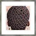 A Womans Head With Braided Patterned Framed Print