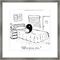 A Ying Talks To A Yang On The Phone Framed Print
