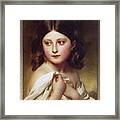 A Young Girl Called Princess Charlotte By Franz Xaver Winterhalter Framed Print