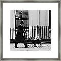 Abandoned Baby Found In The Streets Of Framed Print