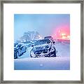 Abandoned Cars On Lake Shore Drive In Framed Print