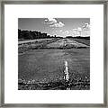 Abandoned Route 66 Circa 2012 Bw Framed Print