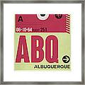 Abq Albuquerque Luggage Tag Ii Framed Print