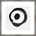 Abstract Black Ring Framed Print