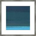 Abstract Blue Ocean Sunset Framed Print