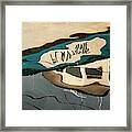Abstract Boat Reflection Vi Color Framed Print