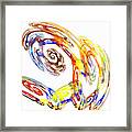 Abstract Crab Yellow Framed Print