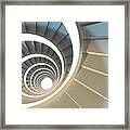 Abstract Endless Spiral Staircase Framed Print