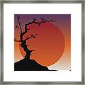 Abstract Japanese Background - Sunset Framed Print