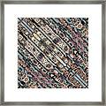 Abstract Textured Earth Tones Pattern Framed Print