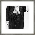 Actor Charlie Chaplin In Costume Framed Print