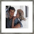 Actors Janet Leigh And Tony Curtis Framed Print