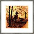 Adventure Bound...a Boy And His Dog Framed Print