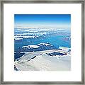 Aerial Of Greenland Glaciers And Framed Print