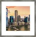 Aerial Panorama Of Jersey City Framed Print