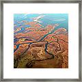 Aerial View Of Lagoons Near Venice Framed Print