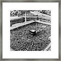 Aerial View Of Muslems Gathering Framed Print