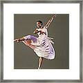 African Female Ballet Dancer Dancing Framed Print