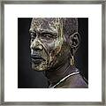 African Portrait Mursi Framed Print