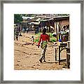 African Street Scene Framed Print