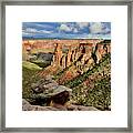 After The Storm Light On Colorado National Monument Framed Print