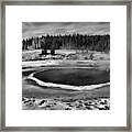 Afternoon At Surprise Pool Black And White Framed Print