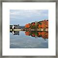 Afternoon Reflection At Wachusett Reservoir Framed Print