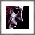 A.i. Robotic Face Close Up With Cogs Framed Print