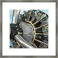 Aircraft Engine In Color Framed Print