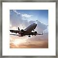 Airplane Landing Framed Print