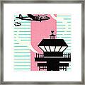 Airplanes And Tower Framed Print