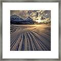 Alaska, Frozen Matanuska River -70382 Framed Print