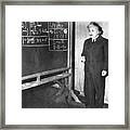 Albert Einstein Gives A Lecture Framed Print