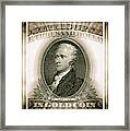 Alexander Hamilton 1907 American One Thousand Dollar Bill Currency Triptych Framed Print