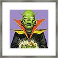 Alien Holding Jewels Framed Print