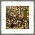 Allegory Of The Triumphal Procession Of The Prince Of Orange, The Future King Willem Ii, As The H... Framed Print