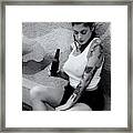 Alone With A Beer Framed Print