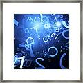 Alphabet And Numbers Framed Print